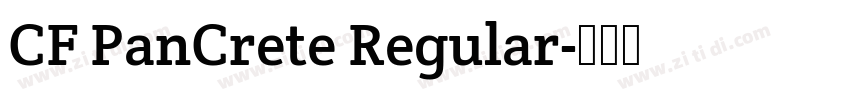 CF PanCrete Regular字体转换